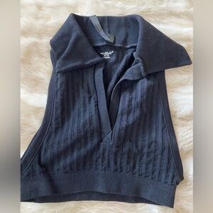 Black urban outfitters collared top